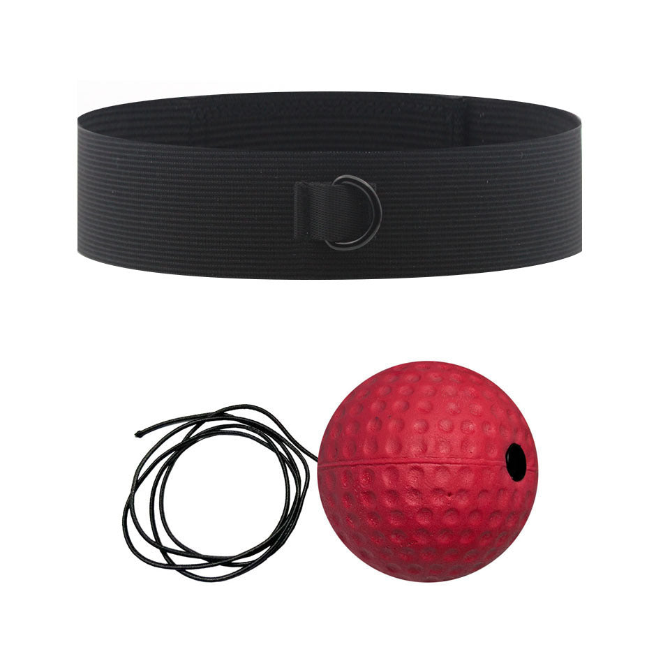 Head-mounted boxing reaction ball