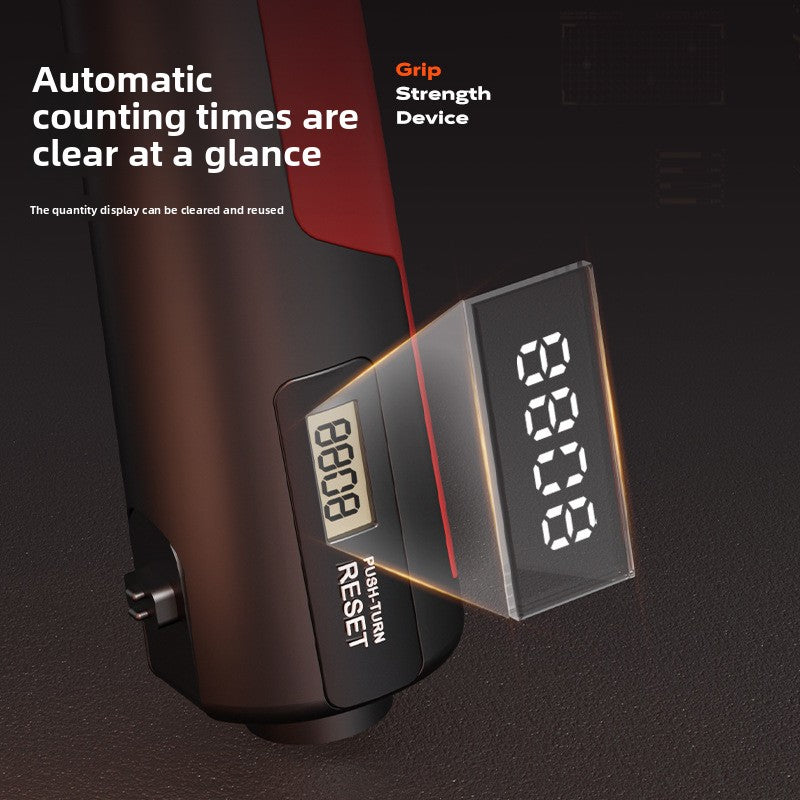 Adjustable electronic counting grip strength tester