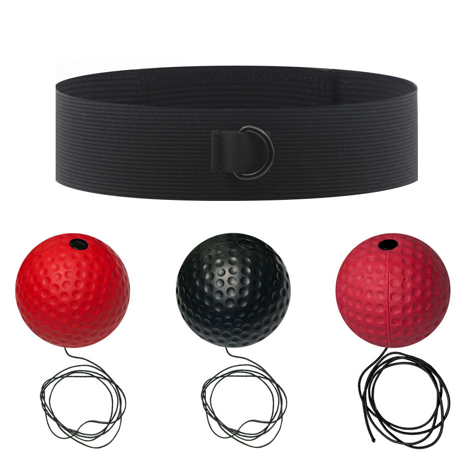 Head-mounted boxing reaction ball