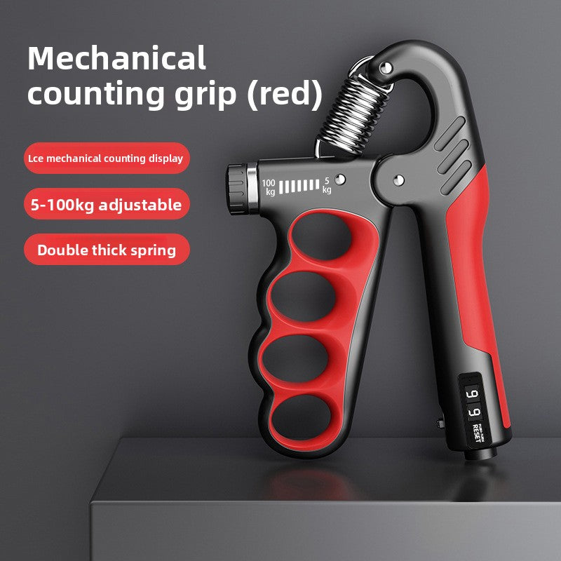Adjustable electronic counting grip strength tester