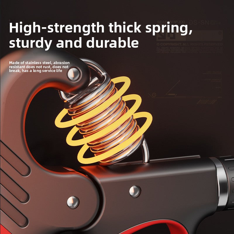 Adjustable electronic counting grip strength tester